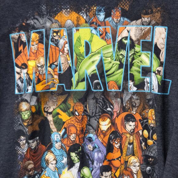 Marvel Graphic T Shirt Mens Gray XL Short Sleeve Crew Neck Comic Graphic - Picture 3 of 5